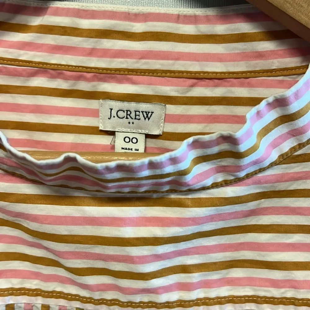 J.Crew Funnelneck top in cotton poplin Size 00